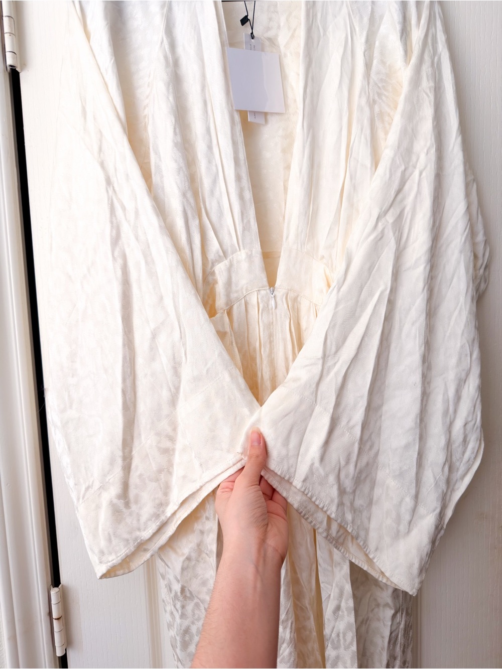 Rat & Boa Bianco Jacquard Wide Leg Jumpsuit Cream Medium NWT - Picture 6 of 14